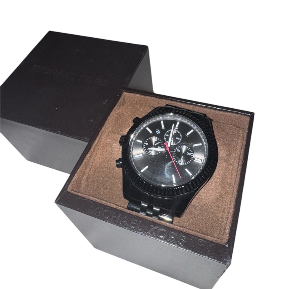 Michael Kors Black Analog Watch Bold Design